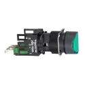 Schneider Electric Harmony XB6 Series Push Button Switch, Spring Return, Panel Mount, 16 mm Cutout, SPST, Green XB6AA31B