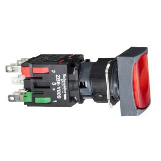 Schneider Electric Harmony XB6 Series Illuminated Push Button Switch, Latching, Panel Mount, 16 mm Cutout, SPST XB6DF4B2B