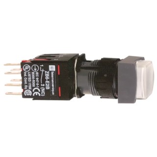 Schneider Electric Harmony XB6 Series Illuminated Push Button Switch, Spring Return, Panel Mount, 16 mm Cutout XB6CE1B5B