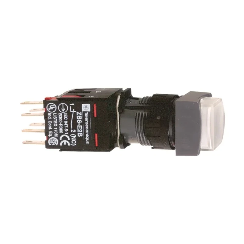 Schneider Electric Harmony XB6 Series Illuminated Push Button Switch, Spring Return, Panel Mount, 16 mm Cutout XB6CE1B5B