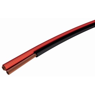 S2CEB 2-Core Flat Loudspeaker Audio Cable 100 m Black, Red PVC Jacket S2CEB