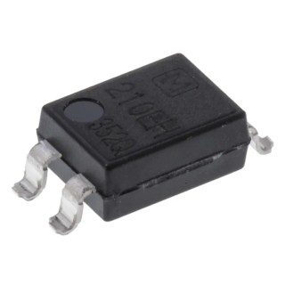 Panasonic DC Input Optocoupler, Surface Mount, 4-Pin SMT, 50mA, 1 Channel, 1.5V Forward Voltage AQY210EHA