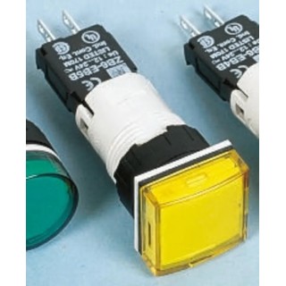 Schneider Electric Panel Mount Yellow LED Pilot Light Harmony XB6 16 mm Cutout 30V AC/DC IP65 Round XB6CV5BB
