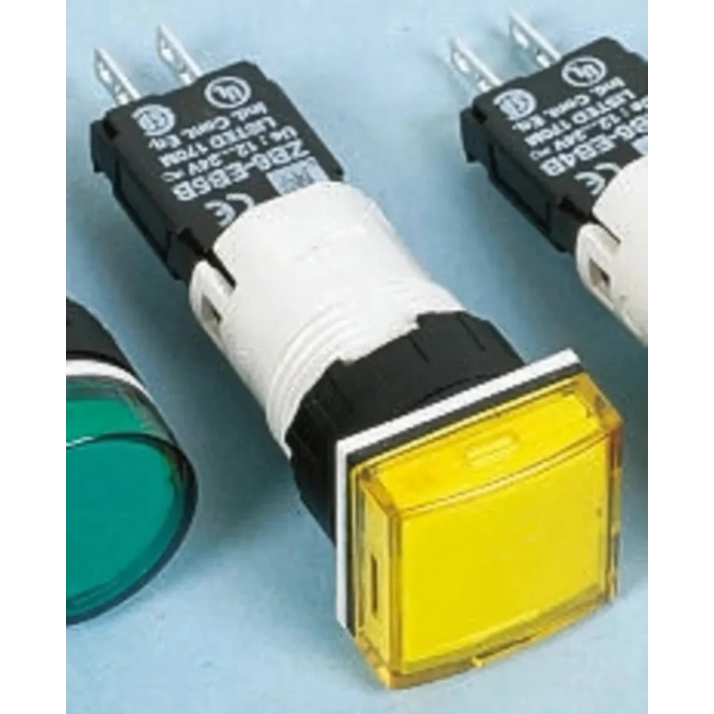 Schneider Electric Panel Mount Yellow LED Pilot Light Harmony XB6 16 mm Cutout 30V AC/DC IP65 Round XB6CV5BB