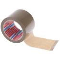 Tesa Brown Packing Tape 75mm Width, 66m Length, 46μm Thickness with Natural Rubber Adhesive 04089-00007-06