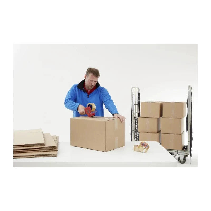 Tesa Brown Packing Tape 75mm Width, 66m Length, 46μm Thickness with Natural Rubber Adhesive 04089-00007-06