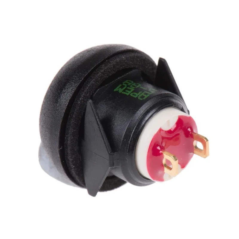 APEM IB Series Miniature Push Button Switch Momentary Panel Mount 13.6 mm Cutout SPST IP67 50 V dc 125 V ac IBR3SAD2