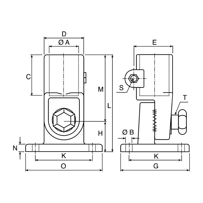 Rose+Krieger Die Cast Aluminium M10 Hinge Clamp Connecting Component for Strut Profile 30 mm Round Tube Size 183000070200
