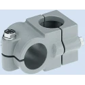 Rose+Krieger Connecting Component Cross Clamp, Strut Profile 40 mm, Round Tube Size 40.3 mm, Die Cast Aluminium 104000050200