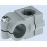 Rose+Krieger Connecting Component Cross Clamp, Strut Profile 40 mm, Round Tube Size 40.3 mm, Die Cast Aluminium 104000050200