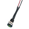 Oxley LED Green Panel Mount Indicator 6.4 mm Mount Hole Size, Flying Lead Termination, IP66 Sealed OXL/CLH/63/24AC/FL30/GN