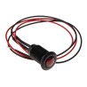 Oxley Red LED Panel Mount Indicator 10.2 mm Mount Hole, IP66 Sealed, 230V AC, Flying Lead Termination OXL/CLH/100/230/FL30/AL