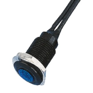 Oxley Blue LED Panel Mount Indicator, 10.2 mm Mount Hole, IP66 Sealed, 230V AC, Flying Lead OXL/CLH/100/230/FL30/BE