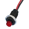 Oxley Red LED Panel Mount Indicator 10.2 mm Mount Hole, IP66, Flying Lead Termination, 230V AC OXL/CLH/100/P/230/FL30/AL