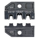 Knipex Crimp Die Set, Coaxial Type Crimp Die, Insulated, 0.5 to 6 mm², Black 97 49 05