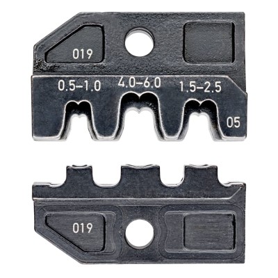 Knipex Crimp Die Set, Coaxial Type Crimp Die, Insulated, 0.5 to 6 mm², Black 97 49 05