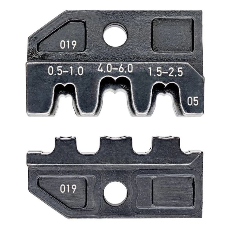 Knipex Crimp Die Set, Coaxial Type Crimp Die, Insulated, 0.5 to 6 mm², Black 97 49 05
