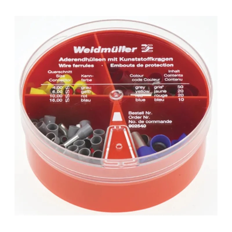 Weidmüller Bootlace Ferrule Crimp Terminal Kit 4mm² to 16mm² Wire End Ferrules 9025400000