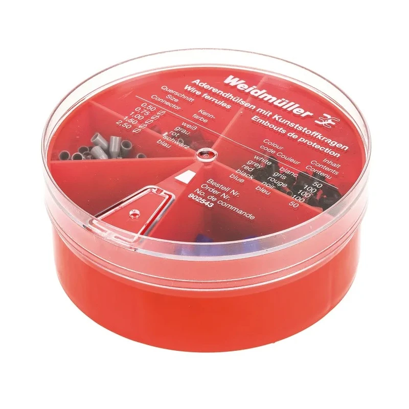 Weidmüller Bootlace Ferrule German Colour Coded Crimp Terminal Kit 0.5mm² to 2.5mm² 9025430000