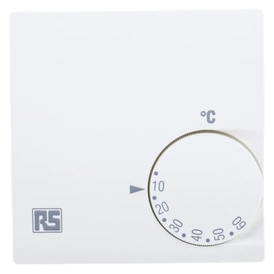 RS PRO CO Thermostat 10 A, 230V ac, Temperature Range 10 to 60°C 375-0168
