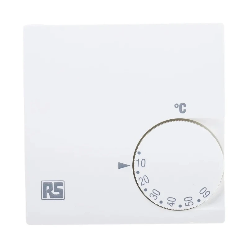 RS PRO CO Thermostat 10 A, 230V ac, Temperature Range 10 to 60°C 375-0168