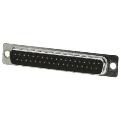 ITT Cannon ZDF 37 Way Straight 2.77 mm Pitch Panel Mount D-Sub Connector with Panel Cable Male 119998-2833