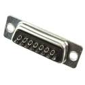ITT Cannon ZDF 15 Way Straight 2.77 mm Pitch Panel Mount D-Sub Connector with 120 in Through Hole Female 119998-2836