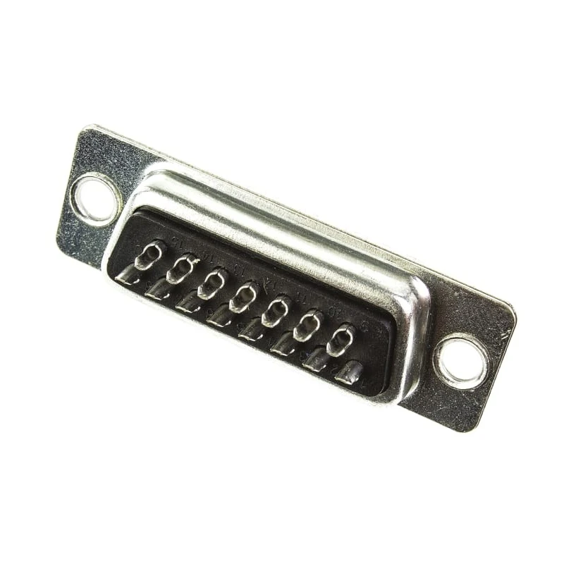 ITT Cannon ZDF 15 Way Straight 2.77 mm Pitch Panel Mount D-Sub Connector with 120 in Through Hole Female 119998-2836