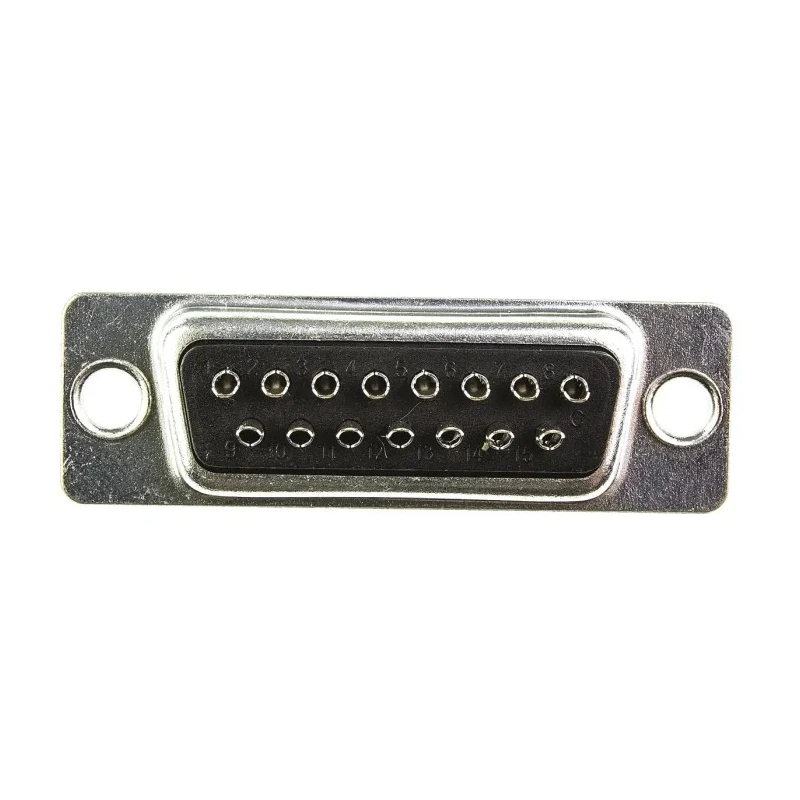 ITT Cannon ZDF 15 Way Straight 2.77 mm Pitch Panel Mount D-Sub Connector with 120 in Through Hole Female 119998-2836