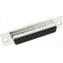 ITT Cannon 25 Way Straight Panel Mount D-Sub Connector 2.77 mm Pitch Steel Housing Female 119998-2837