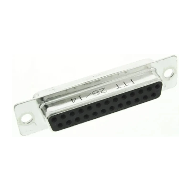 ITT Cannon 25 Way Straight Panel Mount D-Sub Connector 2.77 mm Pitch Steel Housing Female 119998-2837