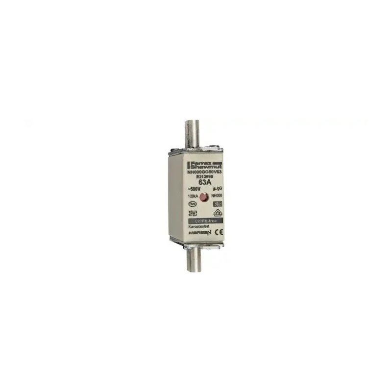Mersen 63A NH Fuse NH000 500V AC Electrical Fuse NH000 Model NH000 63A 500V AC Hungary Origin NH000