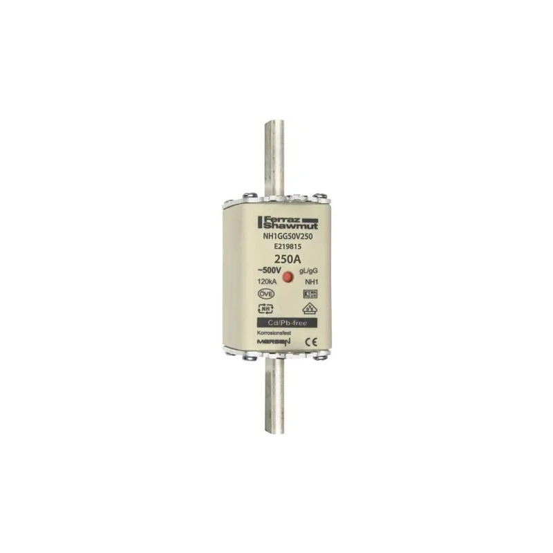 Mersen 250A NH Fuse NH1 500V ac E219815 / NH1GG50V250