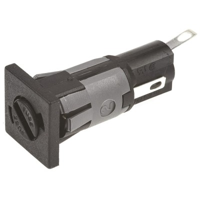 Bulgin 10A Panel Mount Fuse Holder, 1P-Pole for 5 x 20 mm Fuse, 250V AC FX0369/2