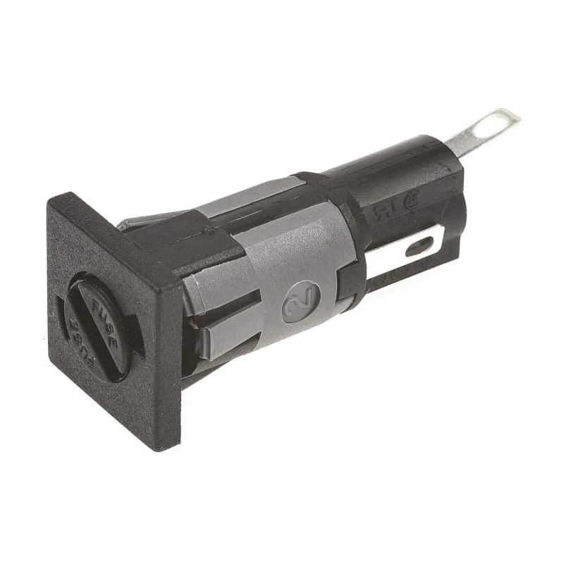 Bulgin 10A Panel Mount Fuse Holder, 1P-Pole for 5 x 20 mm Fuse, 250V AC FX0369/2
