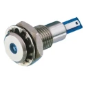 Bulgin Blue Panel Mount Indicator, 12V dc, 25mA, Solder Tab Termination, IP67 Rated, Recessed Bezel DX0505/BL/12
