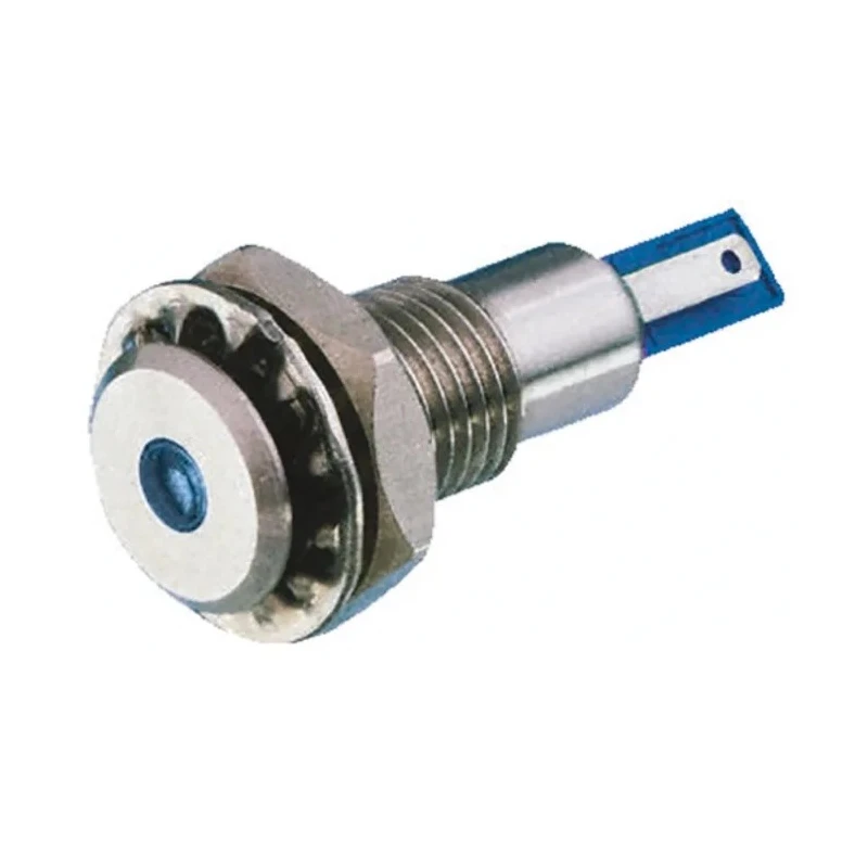 Bulgin Blue Panel Mount Indicator, 12V dc, 25mA, Solder Tab Termination, IP67 Rated, Recessed Bezel DX0505/BL/12