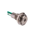 Bulgin DX Series Green Panel Mount Indicator 12V DC 25mA Solder Tab Termination IP67 Recessed DX0505/GN/12