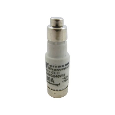 Mersen 10A 400V AC Ceramic Body Red Cap Neozed Fuse D01 W211090 / D01GG40V10