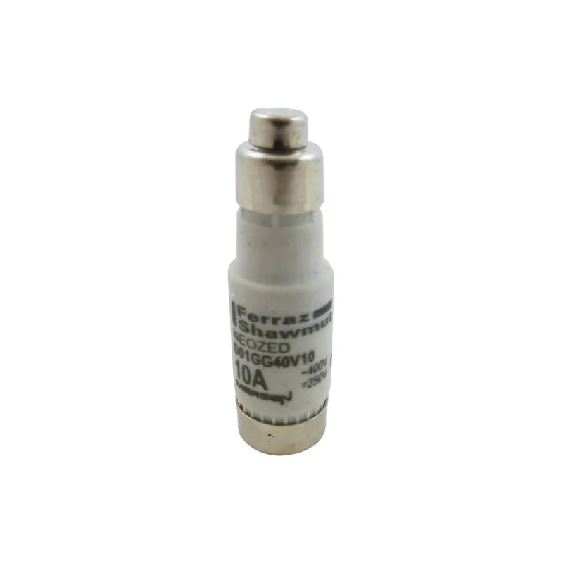 Mersen 10A 400V AC Ceramic Body Red Cap Neozed Fuse D01 W211090 / D01GG40V10