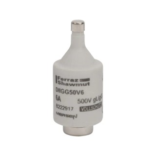 Mersen 6A, 500V D2 Diazed Fuse, E27 Thread Size, Breaking Capacity 50kA B222917 / DIIGG50V6