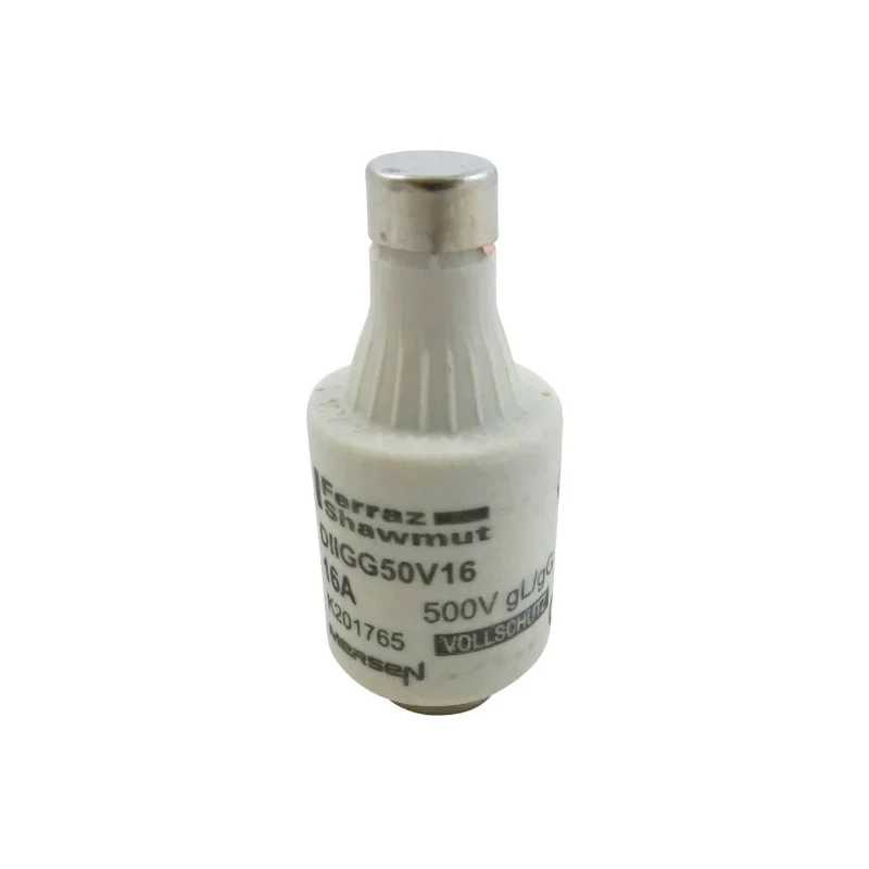 Mersen 16A, 500V D2 Diazed Fuse with E27 Thread Size and Ceramic Body K201765 / DIIGG50V16