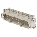 EPIC Heavy Duty Power Connector Insert, 16A Current Rating, 600V Voltage, 24 Contacts, Male, H-BE Series 10196000