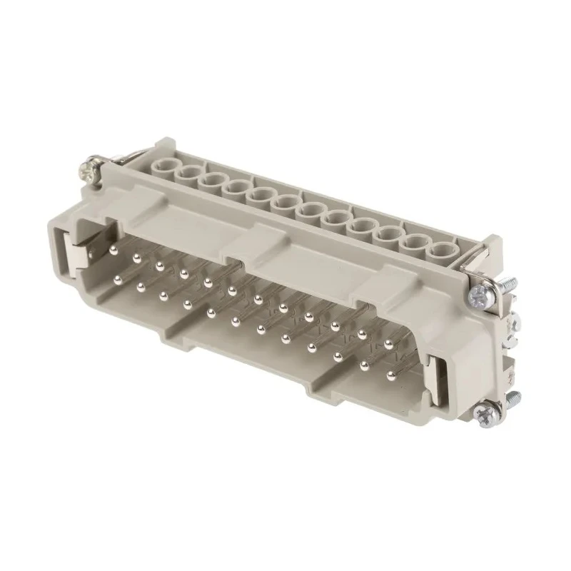 EPIC Heavy Duty Power Connector Insert, 16A Current Rating, 600V Voltage, 24 Contacts, Male, H-BE Series 10196000