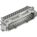 EPIC Heavy Duty Power Connector Insert, 16A Current Rating, 600V Voltage, 24 Contacts, Male, H-BE Series 10196000