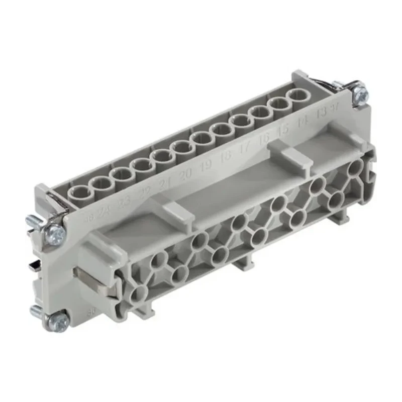 EPIC Heavy Duty Power Connector Insert, 16A Current Rating, 600V Voltage, 24 Contacts, Male, H-BE Series 10196000