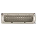 EPIC Heavy Duty Power Connector Insert, 16A Current Rating, 600V Voltage, 24 Contacts, Male, H-BE Series 10196000