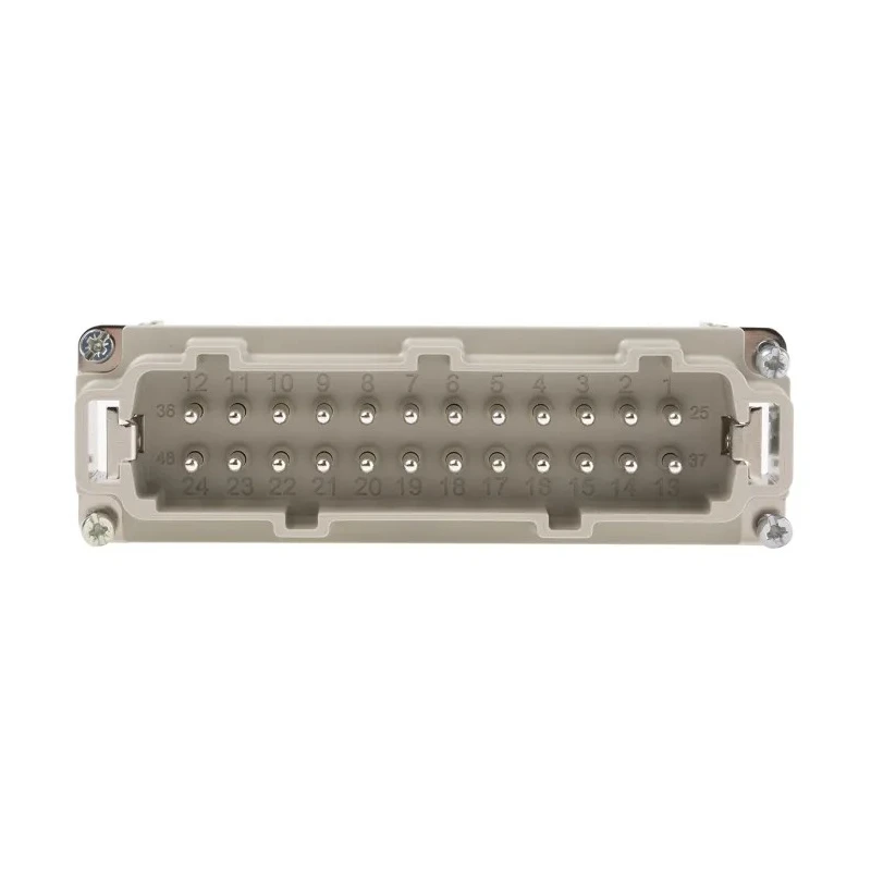 EPIC Heavy Duty Power Connector Insert, 16A Current Rating, 600V Voltage, 24 Contacts, Male, H-BE Series 10196000