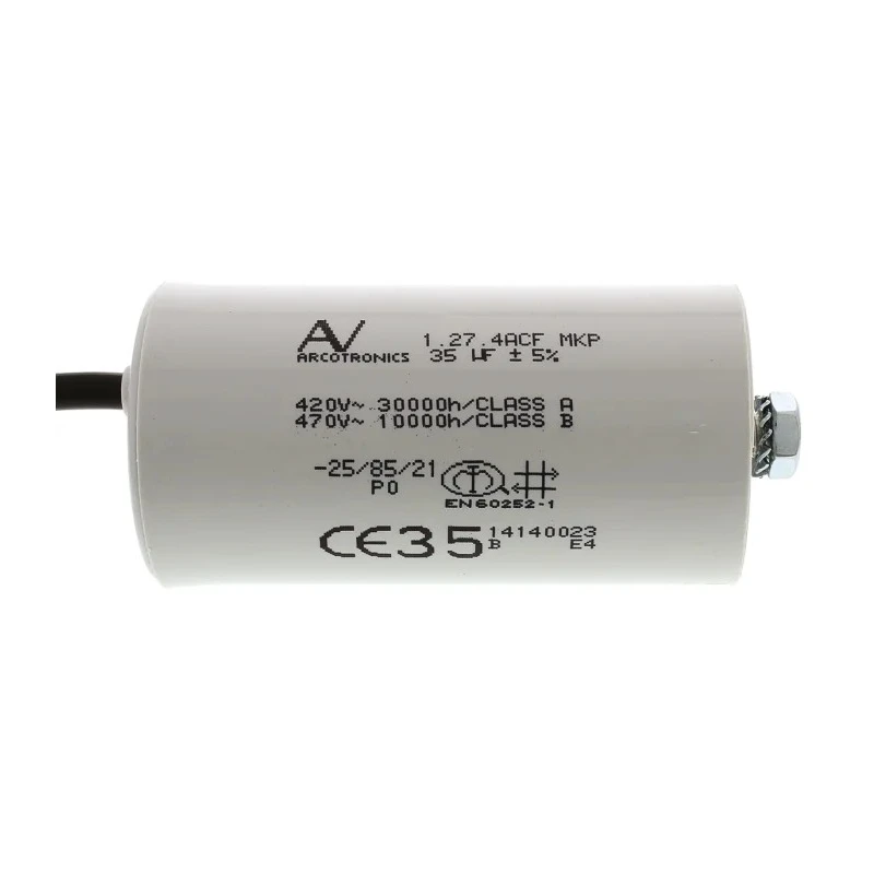 KEMET C27 Film Capacitor, ±5 % Tolerance, 35F Capacitance, 470V AC Rated Voltage, Chassis Mount C274ACF5350WA0J