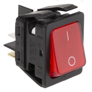Arcolectric (Bulgin) Ltd Illuminated DPST On-Off On-Off Rocker Switch Panel Aluminium Housing 16A 28V DC IP44 C6053ALNAE